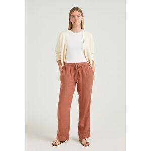PARACHUTE Tan 100% Linen Wide Leg Pants Trousers  Women's Size Medium